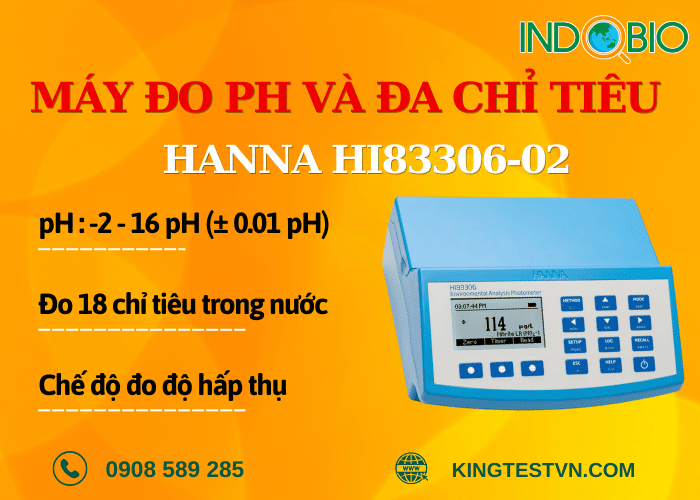 Máy quang đo pH trong nước Hanna HI83306-02
